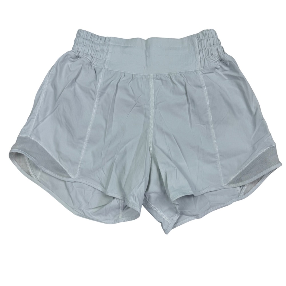 Lululemon Hotty Hot High-Rise Lined Short 2.5 Light Blue/White Size 2 Running